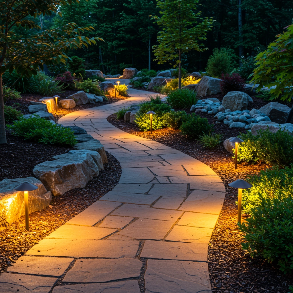 Landscape lighting project in Sioux Falls, SD