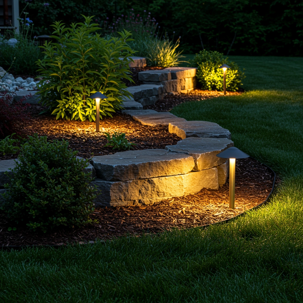 Landscape lighting project in Sioux Falls, SD