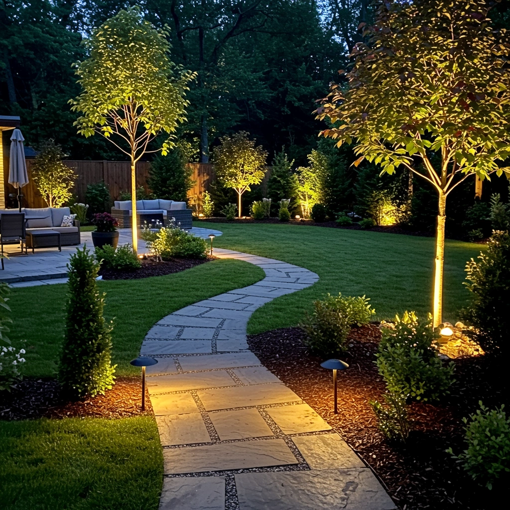 Landscape lighting project in Sioux Falls, SD