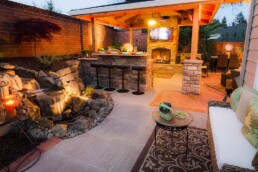 Hardscaped outdoor living area